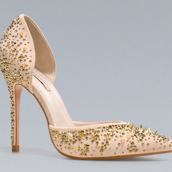 Zara: vamp shoe with studded heel - Picture 3 of 12